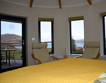 Our Self Catering accommodation offers stunning sea views of the Isle of Skye from our comfortable King Size Double Bed