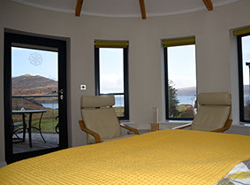 Our Self Catering accommodation offers stunning sea views of the Isle of Skye from our comfortable King Size Double Bed