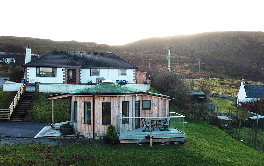 Our Self Catering accommodation offers stunning sea views from our property in Braes near Portree with private guest parking