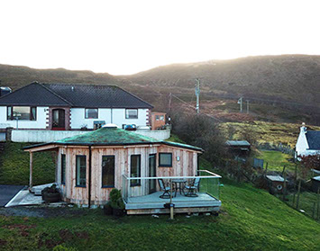 Our Self Catering accommodation offers stunning sea views from our property in Braes near Portree with private guest parking