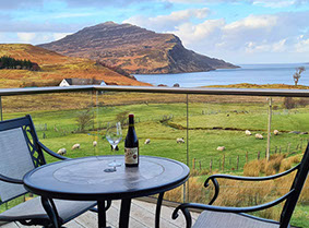 Our stunning self catering accommodation offers great sea views from our private guest balcony