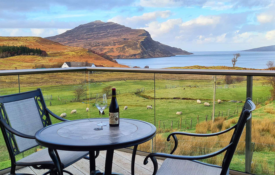 Our stunning self catering accommodation offers great sea views from our private guest balcony